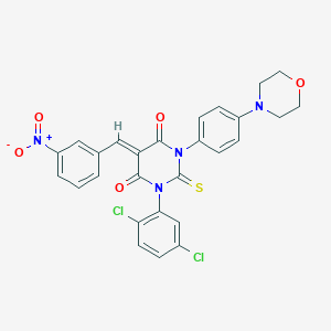 1-(2,5-Dichlorophenyl)-3-(4-(morpholino)phenyl)-5-(m-nitrobenzylidene)thiobarbituric acid