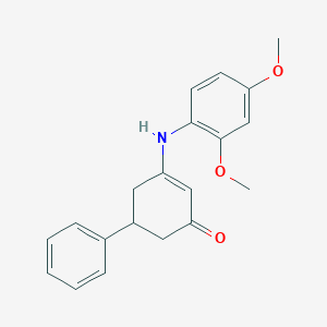 molecular formula C20H21NO3 B5221709 5-((2,4-Dimethoxyphenyl)amino)-1,6-dihydro-[1,1'-biphenyl]-3(2H)-one 