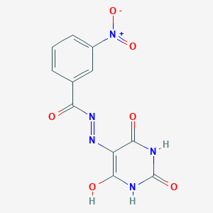 molecular formula C11H7N5O6 B5221741 N-[(6-hydroxy-2,4-dioxo-1H-pyrimidin-5-yl)imino]-3-nitrobenzamide 