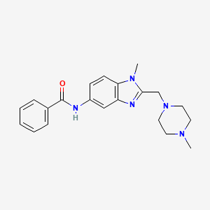 molecular formula C21H25N5O B5221744 N-{1-Methyl-2-[(4-methylpiperazin-1-YL)methyl]-1H-1,3-benzodiazol-5-YL}benzamide 