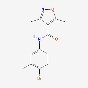 molecular formula C13H13BrN2O2 B5221843 N-(4-bromo-3-methylphenyl)-3,5-dimethyl-1,2-oxazole-4-carboxamide 