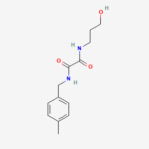 molecular formula C13H18N2O3 B5221854 N-(3-hydroxypropyl)-N'-[(4-methylphenyl)methyl]oxamide 