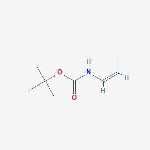 molecular formula C8H15NO2 B052219 Carbamic acid, 1-propenyl-, 1,1-dimethylethyl ester, (Z)-(9CI) CAS No. 119973-55-6