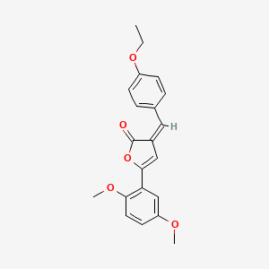 molecular formula C21H20O5 B5222397 (3Z)-5-(2,5-Dimethoxyphenyl)-3-[(4-ethoxyphenyl)methylidene]-2,3-dihydrofuran-2-one 