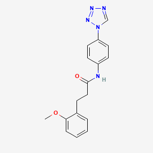 molecular formula C17H17N5O2 B5222415 3-(2-methoxyphenyl)-N-[4-(1H-tetrazol-1-yl)phenyl]propanamide 