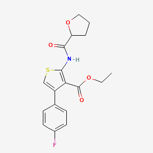 molecular formula C18H18FNO4S B5222445 ETHYL 4-(4-FLUOROPHENYL)-2-(OXOLANE-2-AMIDO)THIOPHENE-3-CARBOXYLATE 