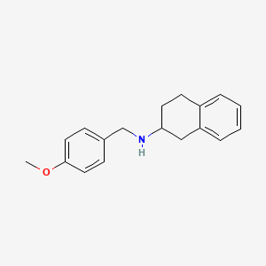 molecular formula C18H21NO B5222529 N-[(4-methoxyphenyl)methyl]-1,2,3,4-tetrahydronaphthalen-2-amine 