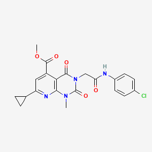 molecular formula C21H19ClN4O5 B5222795 METHYL 3-{[(4-CHLOROPHENYL)CARBAMOYL]METHYL}-7-CYCLOPROPYL-1-METHYL-2,4-DIOXO-1H,2H,3H,4H-PYRIDO[2,3-D]PYRIMIDINE-5-CARBOXYLATE 