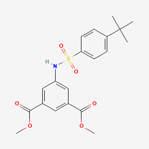 molecular formula C20H23NO6S B5222806 DIMETHYL 5-({[4-(TERT-BUTYL)PHENYL]SULFONYL}AMINO)ISOPHTHALATE 