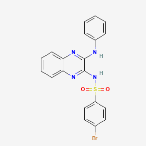 molecular formula C20H15BrN4O2S B5222841 N-(3-anilinoquinoxalin-2-yl)-4-bromobenzenesulfonamide 