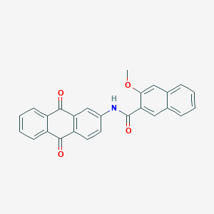 molecular formula C26H17NO4 B5222875 N-(9,10-dioxo-9,10-dihydroanthracen-2-yl)-3-methoxynaphthalene-2-carboxamide 