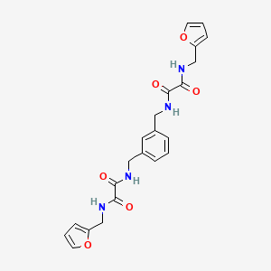 molecular formula C22H22N4O6 B5222961 N~1~-(2-FURYLMETHYL)-N~2~-{3-[({2-[(2-FURYLMETHYL)AMINO]-2-OXOACETYL}AMINO)METHYL]BENZYL}ETHANEDIAMIDE 