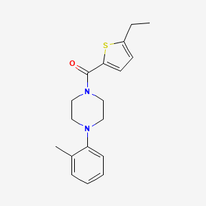 molecular formula C18H22N2OS B5223047 (5-ETHYL-2-THIENYL)[4-(2-METHYLPHENYL)PIPERAZINO]METHANONE CAS No. 959246-82-3