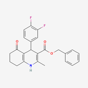 molecular formula C24H21F2NO3 B5223279 Benzyl 4-(3,4-difluorophenyl)-2-methyl-5-oxo-1,4,5,6,7,8-hexahydroquinoline-3-carboxylate 
