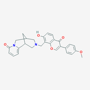 molecular formula C28H26N2O5 B5223321 11-{[7-hydroxy-3-(4-methoxyphenyl)-4-oxo-4H-chromen-8-yl]methyl}-7,11-diazatricyclo[7.3.1.0^{2,7}]trideca-2,4-dien-6-one 