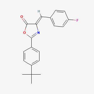 molecular formula C20H18FNO2 B5223385 (4Z)-2-(4-TERT-BUTYLPHENYL)-4-[(4-FLUOROPHENYL)METHYLIDENE]-4,5-DIHYDRO-1,3-OXAZOL-5-ONE 