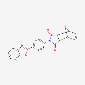 molecular formula C22H16N2O3 B5223437 4-[4-(1,3-Benzoxazol-2-yl)phenyl]-4-azatricyclo[5.2.1.02,6]dec-8-ene-3,5-dione 