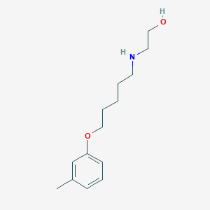 molecular formula C14H23NO2 B5223495 2-[5-(3-Methylphenoxy)pentylamino]ethanol 