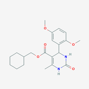 molecular formula C21H28N2O5 B5223632 Cyclohexylmethyl 4-(2,5-dimethoxyphenyl)-6-methyl-2-oxo-1,2,3,4-tetrahydropyrimidine-5-carboxylate 