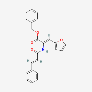 molecular formula C23H19NO4 B5223641 benzyl (Z)-3-(furan-2-yl)-2-[[(E)-3-phenylprop-2-enoyl]amino]prop-2-enoate 