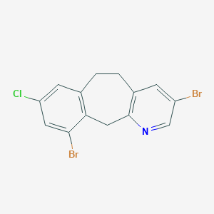 molecular formula C14H10Br2ClN B052237 3,10-Dibromo-8-chloro-6,11-dihydro-5H-benzo[5,6]cyclohepta[1,2-b]pyridine CAS No. 272107-22-9
