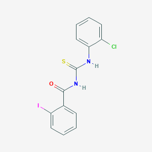 molecular formula C14H10ClIN2OS B5223831 N-[(2-chlorophenyl)carbamothioyl]-2-iodobenzamide 