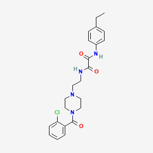 molecular formula C23H27ClN4O3 B5223872 N-(2-{4-[(2-chlorophenyl)carbonyl]piperazin-1-yl}ethyl)-N'-(4-ethylphenyl)ethanediamide 