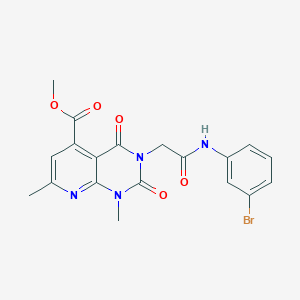 molecular formula C19H17BrN4O5 B5224109 METHYL 3-{[(3-BROMOPHENYL)CARBAMOYL]METHYL}-1,7-DIMETHYL-2,4-DIOXO-1H,2H,3H,4H-PYRIDO[2,3-D]PYRIMIDINE-5-CARBOXYLATE 