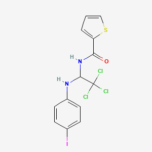 molecular formula C13H10Cl3IN2OS B5224200 N-{2,2,2-trichloro-1-[(4-iodophenyl)amino]ethyl}-2-thiophenecarboxamide 