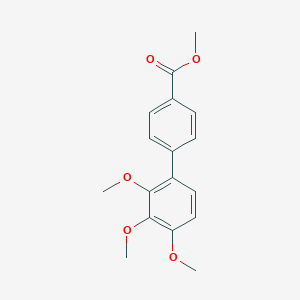 molecular formula C17H18O5 B052243 2,3,4-Trimethoxy-4'-carbomethoxy-1,1'-biphenyl CAS No. 120666-35-5