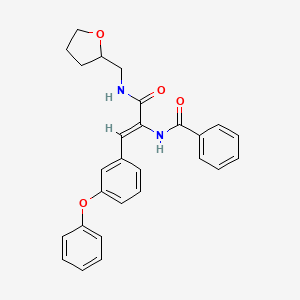 molecular formula C27H26N2O4 B5224348 N-(2-(3-PHENOXY-PH)-1-(((TETRAHYDRO-2-FURANYL-ME)AMINO)CARBONYL)VINYL)BENZAMIDE 