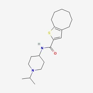 molecular formula C19H30N2OS B5224389 N-[1-(PROPAN-2-YL)PIPERIDIN-4-YL]-4H5H6H7H8H9H-CYCLOOCTA[B]THIOPHENE-2-CARBOXAMIDE 