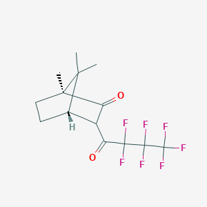 molecular formula C14H15F7O2 B052250 3-(Perfluorobutyryl)-(-)-camphor CAS No. 115224-00-5
