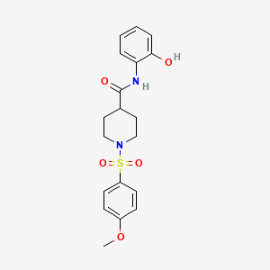 molecular formula C19H22N2O5S B5225002 N-(2-hydroxyphenyl)-1-(4-methoxyphenyl)sulfonylpiperidine-4-carboxamide 