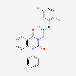 molecular formula C22H17ClN4O3 B5225050 N-(5-CHLORO-2-METHYLPHENYL)-2-{2,4-DIOXO-1-PHENYL-1H,2H,3H,4H-PYRIDO[2,3-D]PYRIMIDIN-3-YL}ACETAMIDE 