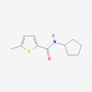 molecular formula C11H15NOS B5225101 N-cyclopentyl-5-methylthiophene-2-carboxamide 