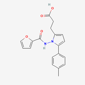molecular formula C19H18N2O4 B5225460 3-{1-[(furan-2-ylcarbonyl)amino]-5-(4-methylphenyl)-1H-pyrrol-2-yl}propanoic acid 