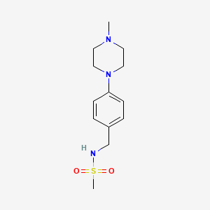 molecular formula C13H21N3O2S B5225718 N-{[4-(4-METHYLPIPERAZIN-1-YL)PHENYL]METHYL}METHANESULFONAMIDE 