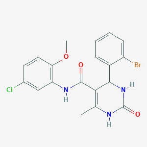 molecular formula C19H17BrClN3O3 B5225735 4-(2-bromophenyl)-N-(5-chloro-2-methoxyphenyl)-6-methyl-2-oxo-3,4-dihydro-1H-pyrimidine-5-carboxamide 