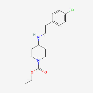 molecular formula C16H23ClN2O2 B5225987 ethyl 4-{[2-(4-chlorophenyl)ethyl]amino}-1-piperidinecarboxylate 