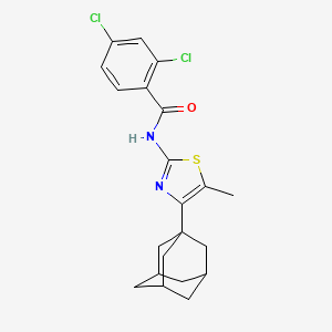 molecular formula C21H22Cl2N2OS B5225990 N-[4-(1-ADAMANTYL)-5-METHYL-1,3-THIAZOL-2-YL]-2,4-DICHLORO-BENZAMIDE CAS No. 5808-61-7