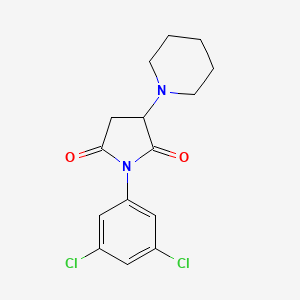 molecular formula C15H16Cl2N2O2 B5226102 1-(3,5-Dichlorophenyl)-3-(piperidin-1-yl)pyrrolidine-2,5-dione 