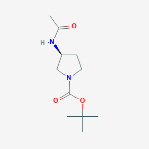 molecular formula C11H20N2O3 B052262 (S)-tert-Butyl 3-acetamidopyrrolidine-1-carboxylate CAS No. 114636-37-2