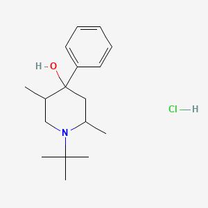 molecular formula C17H28ClNO B5226526 1-Tert-butyl-2,5-dimethyl-4-phenylpiperidin-4-ol;hydrochloride 