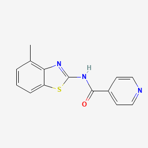 molecular formula C14H11N3OS B5226609 N-(4-methyl-1,3-benzothiazol-2-yl)pyridine-4-carboxamide 