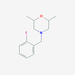 molecular formula C13H18FNO B5226858 4-[(2-fluorophenyl)methyl]-2,6-dimethylmorpholine 