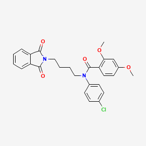 molecular formula C27H25ClN2O5 B5226888 N-(4-chlorophenyl)-N-[4-(1,3-dioxoisoindol-2-yl)butyl]-2,4-dimethoxybenzamide 