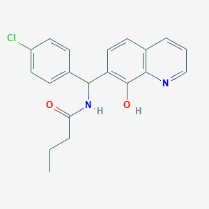 molecular formula C20H19ClN2O2 B5226989 N-[(4-chlorophenyl)-(8-hydroxyquinolin-7-yl)methyl]butanamide CAS No. 5923-95-5