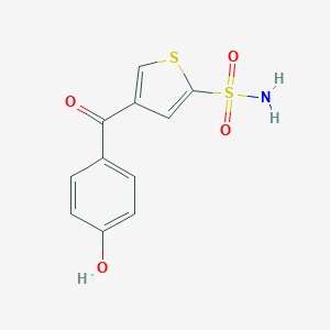 molecular formula C11H9NO4S2 B052270 4-(4-Hydroxybenzoyl)-2-thiophenesulfonamide CAS No. 118993-57-0