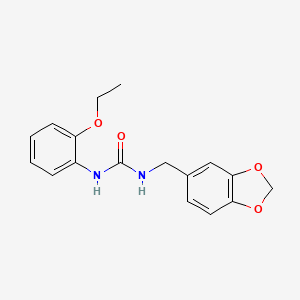 molecular formula C17H18N2O4 B5227125 N-(1,3-benzodioxol-5-ylmethyl)-N'-(2-ethoxyphenyl)urea 